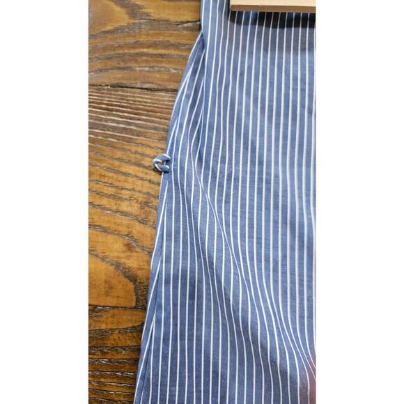 Sweet Wanderer Dress Womens Large Ruffle One Shoulder Striped Blue & White - Picture 5 of 8